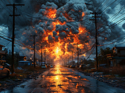 Появилось видео серии мощных взрывов в Запорожье