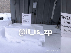 Объявление о продаже снега появилось в Запорожье