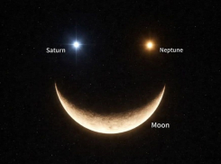 В небе над Запорожской областью взойдёт «смайлик» из Луны, Сатурна и Нептуна 23 января