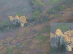 В Минобороны показали уничтожение позиций ВСУ высокоточным боеприпасом «Краснополь» под Ореховом