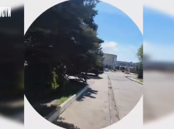 Момент обстрела ВСУ попал на видео в Энергодаре