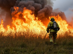 Более 1 гектара сухой травы сгорело в Запорожской области