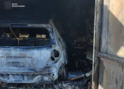 В Запорожье дотла сгорел автомобиль 