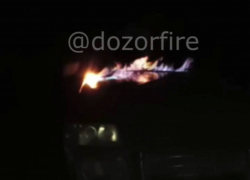 Украинские партизаны сожгли машину военкомов в Запорожье