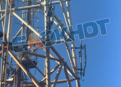 Появились кадры с места удара ВСУ по телевышке в Токмаке