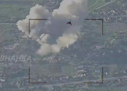 Удар вакуумной бомбой по позициям ВСУ в Гуляйполе попал на видео