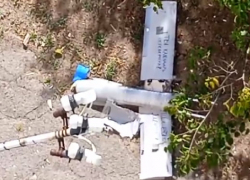 Российский дрон с мемом от Шуфутинского сняли на видео в Запорожье