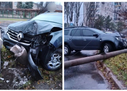 В Запорожье водитель врезался в фонарный столб