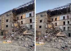 Обрушилась часть дома, в который угодил КАБ в городе Запорожье на выходных