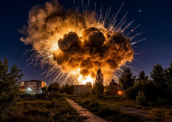 Серия ночных взрывов от ударов авиабомб сотрясла позиции ВСУ в городе Запорожье 