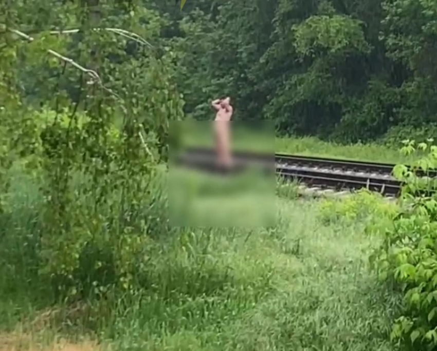 Голый мужик помылся под дождем и попал на видео в Запорожье