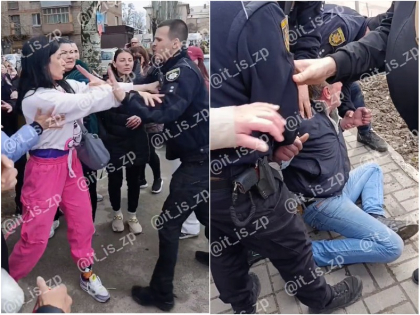Попытка мобилизовать мужчину превратилась в массовую драку с полицейскими в Запорожье