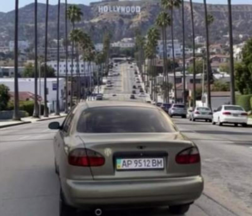 Lanos на запорожских номерах «удивил» американцев в Голливуде 