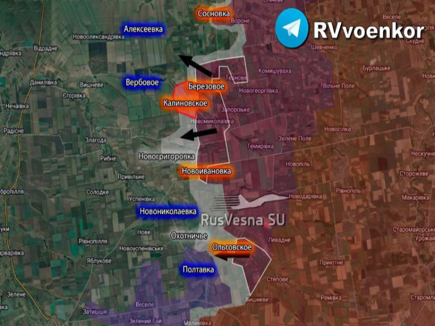 ВС РФ прорвались на стыке Днепропетровской и Запорожской областей 
