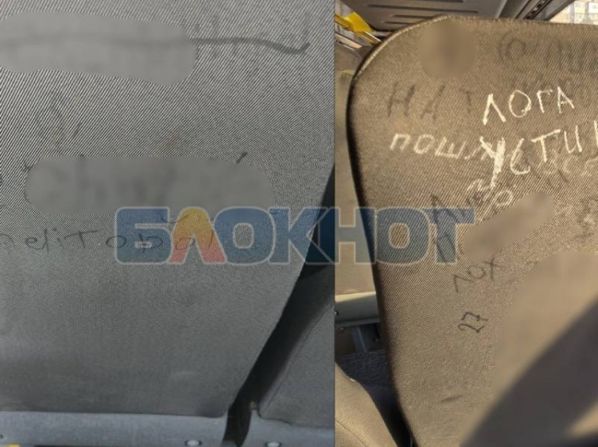 Матерщина и неприличные рисунки: как преобразились автобусы в Мелитополе