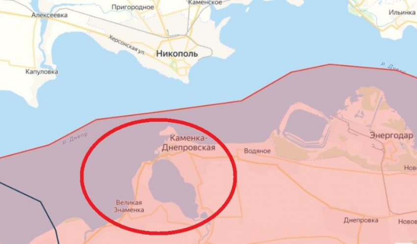 ВСУ обстреляли береговую линию между Каменкой-Днепровской и Великой Знаменкой 