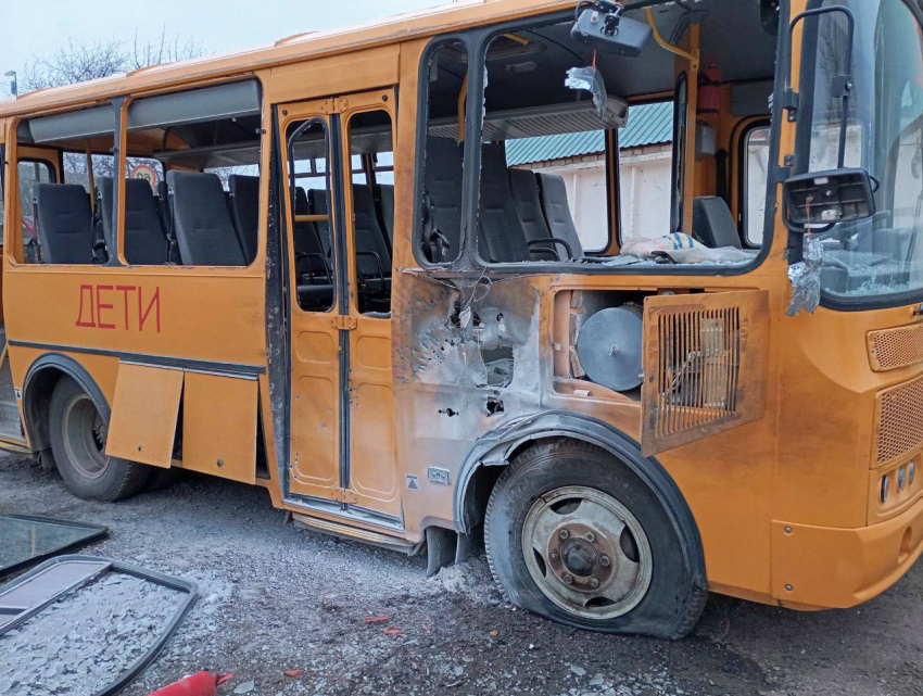 Дрон ВСУ ударил по школьному автобусу в Пологовском районе