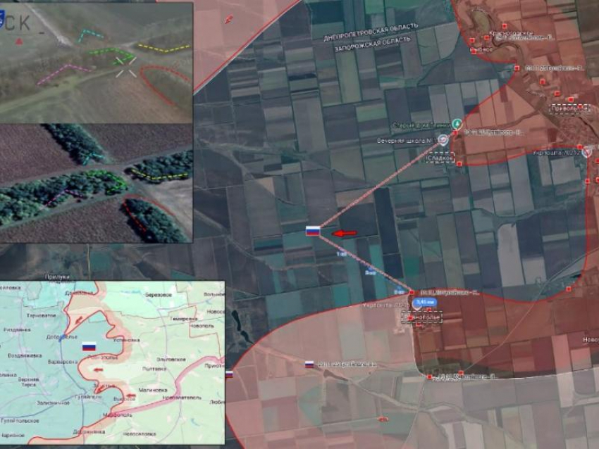 ВС РФ проломили оборону ВСУ на северном охвате Гуляйполя и взяли ещё 3,5 км территории