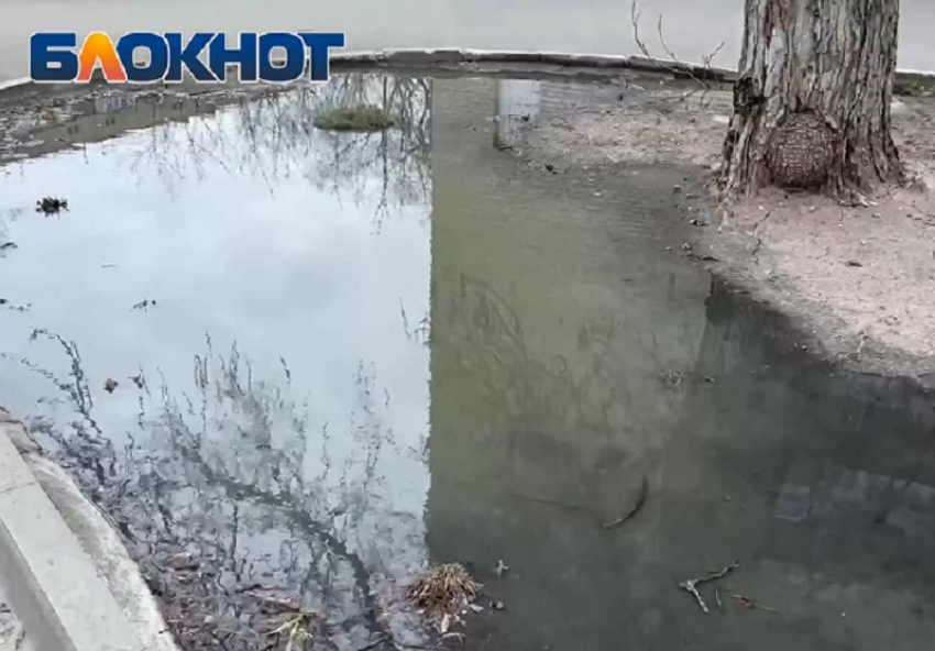 Канализационное озеро образовалось возле общежития Мелитопольского госуниверситета
