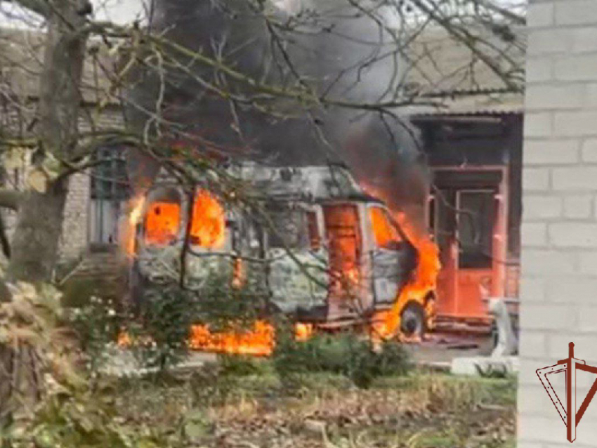 Карета скорой помощи вспыхнула в запорожском селе