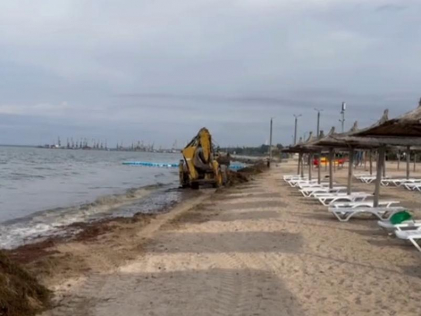 В Бердянске владельца пляжа оштрафовали за катание экскаватора по песку