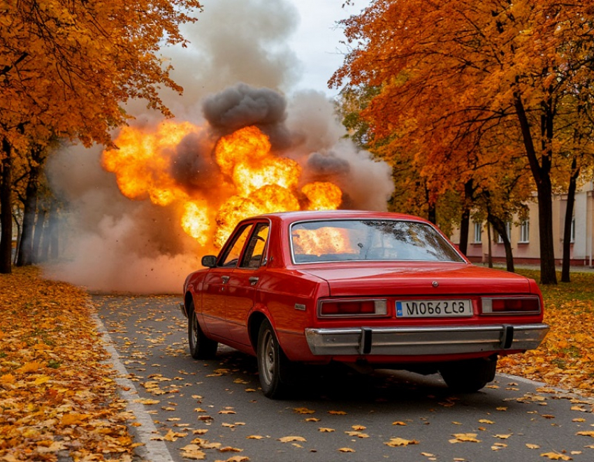 Дрон ВСУ ударил по припаркованной у школы и церкви гражданской машине в селе Водяное