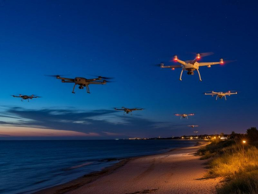 Дроны ВСУ поразили ночью в небе над Мелитополем, Бердянском и Азовским морем