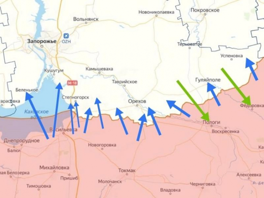 Подконтрольную ВСУ часть Запорожской области обстреляли 588 раз за сутки 