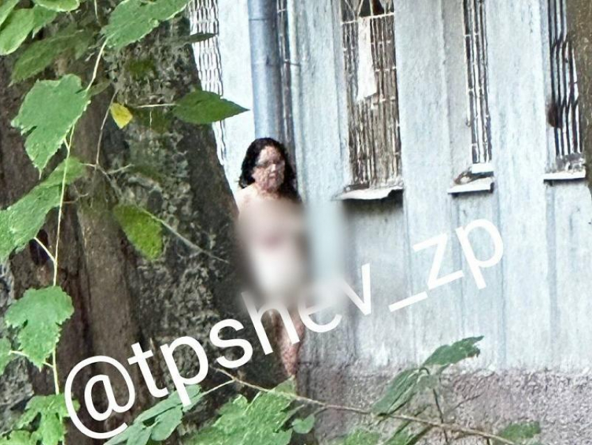 Голый променад устроила жительница Запорожья рядом со школой №63